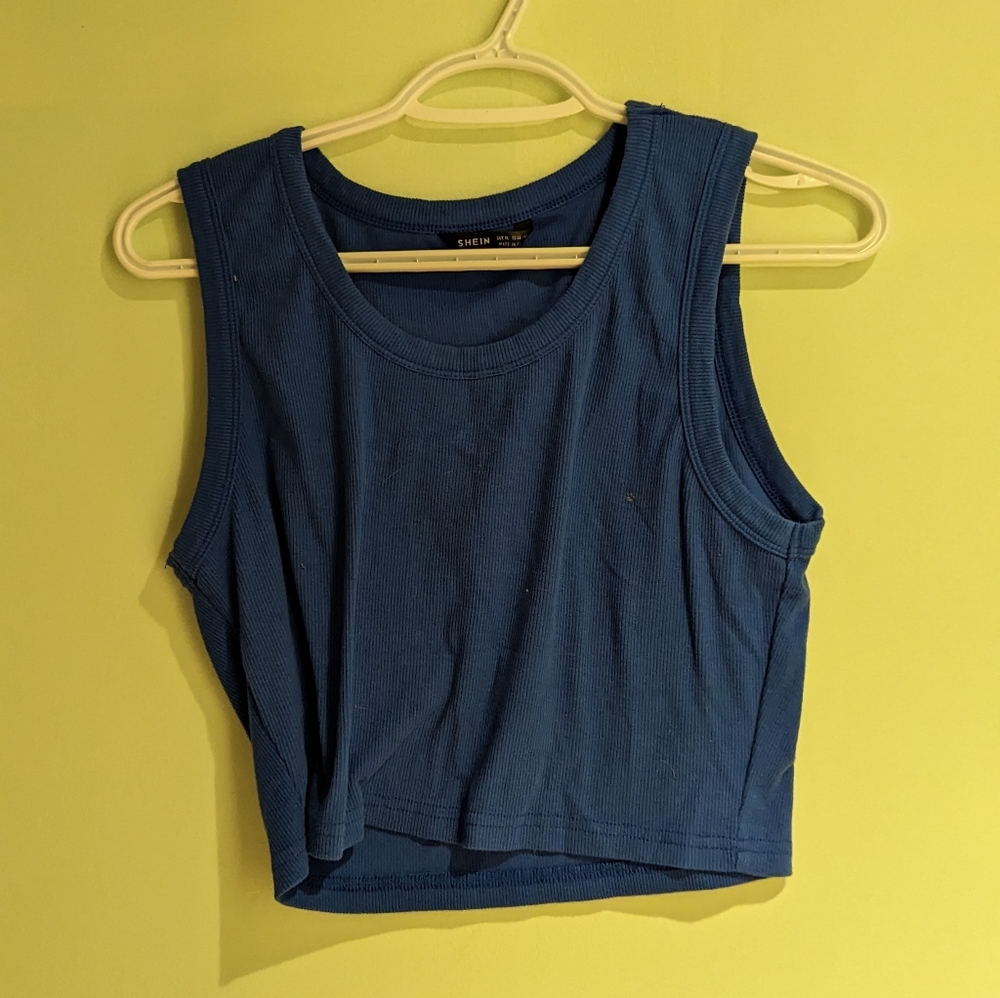 Blue Crop Top
